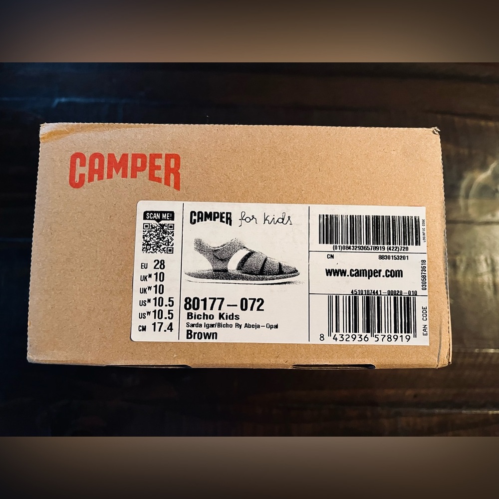 Camper Tan Kids Sandals 10.5 - Picture 9 of 10
